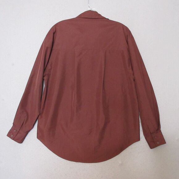 Express Boyfriend Portofino Top‎ XS Burgundy Relaxed Fit Conscious Edit - Picture 2 of 10